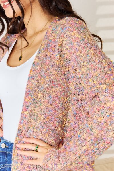 ONLINE EXCLUSIVE  Multicolor Open Front Knit Cardigan