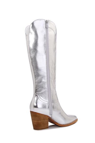 ONLINE EXCLUSIVE Metallic Knee High Cowboy Boots