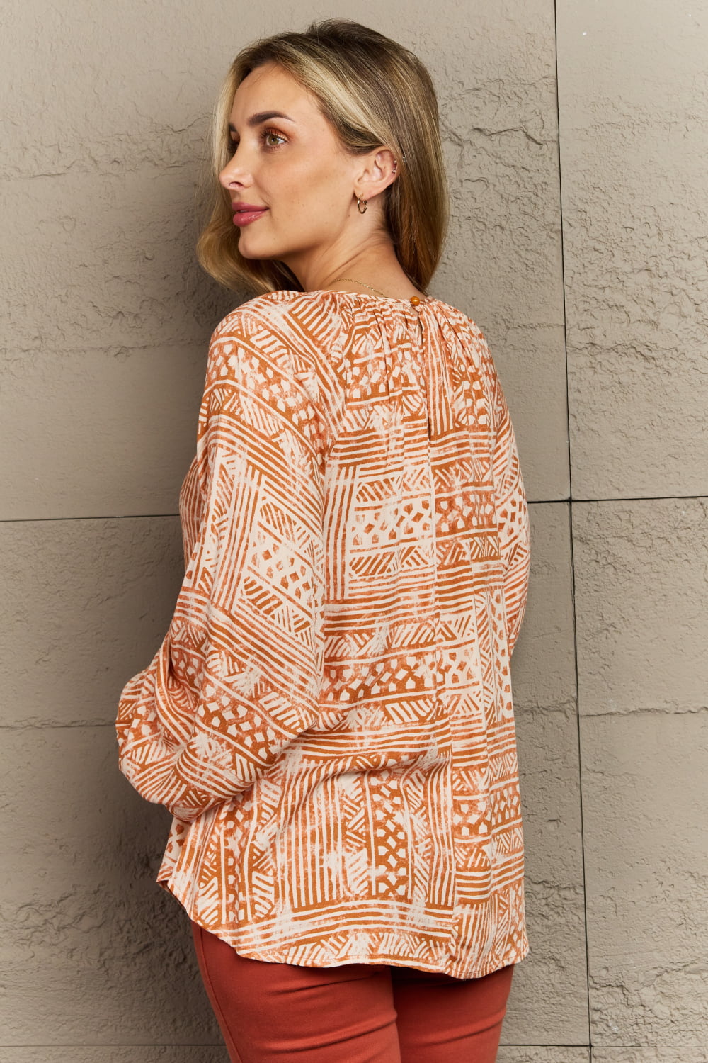ONLIN EXCLUSIVE Just For You Full Size Aztec Tunic Top