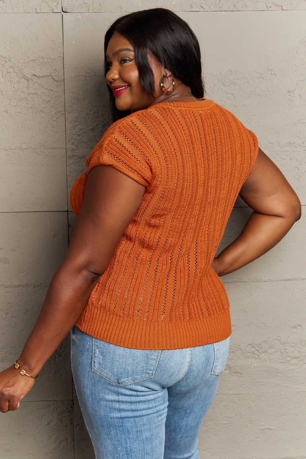 ONLINE EXCLUSIVE Sew In Love Preppy Casual Knit Sweater Vest